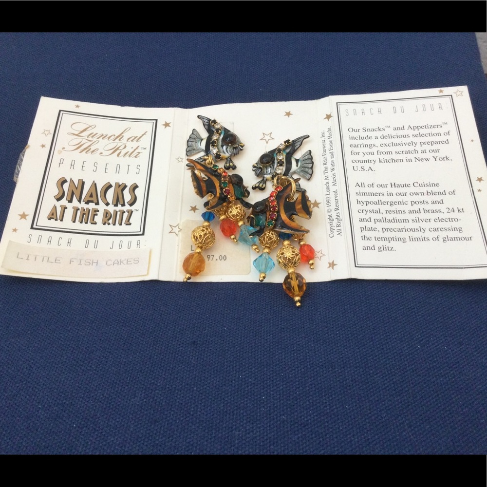 “Snacks the Ritz” Little Fish Cakes, Earrings